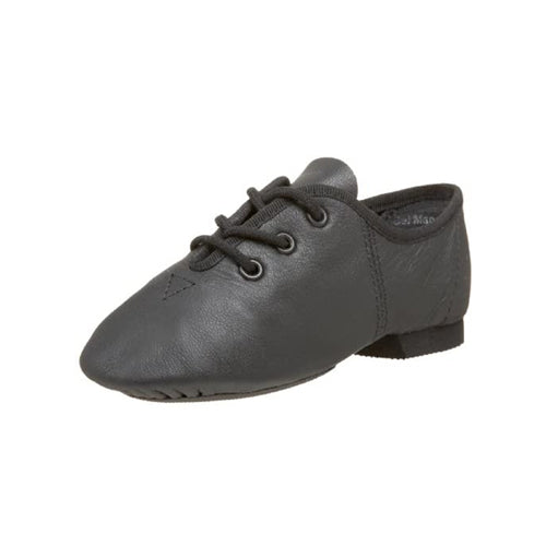 Leo's Black Lace Up Split Sole Jazz Shoe - Girls