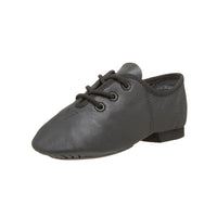Leo's Black Lace Up Split Sole Jazz Shoe - Girls