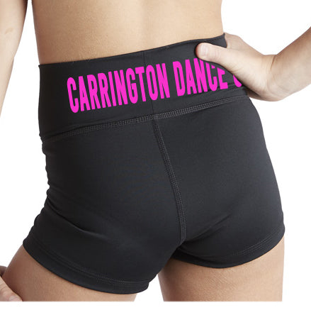 Carrington Dance Co Racerback Tank Top and Booty Shorts Set - BLACK