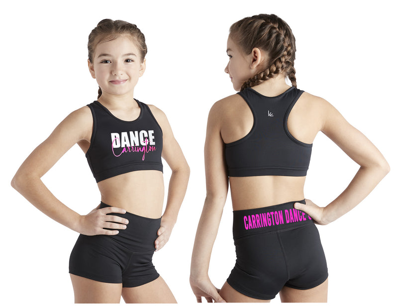 Carrington Dance Co Sports Bra and Booty Shorts Set - BLACK – Tia's  Dancewear