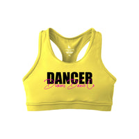 Dreams Dance Co DANCER Racerback Sports Bra - BUTTERCUP YELLOW