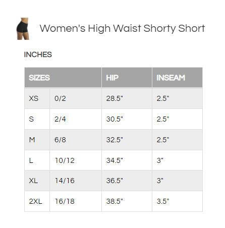 High Waisted Booty Shorts - SOLID BLACK