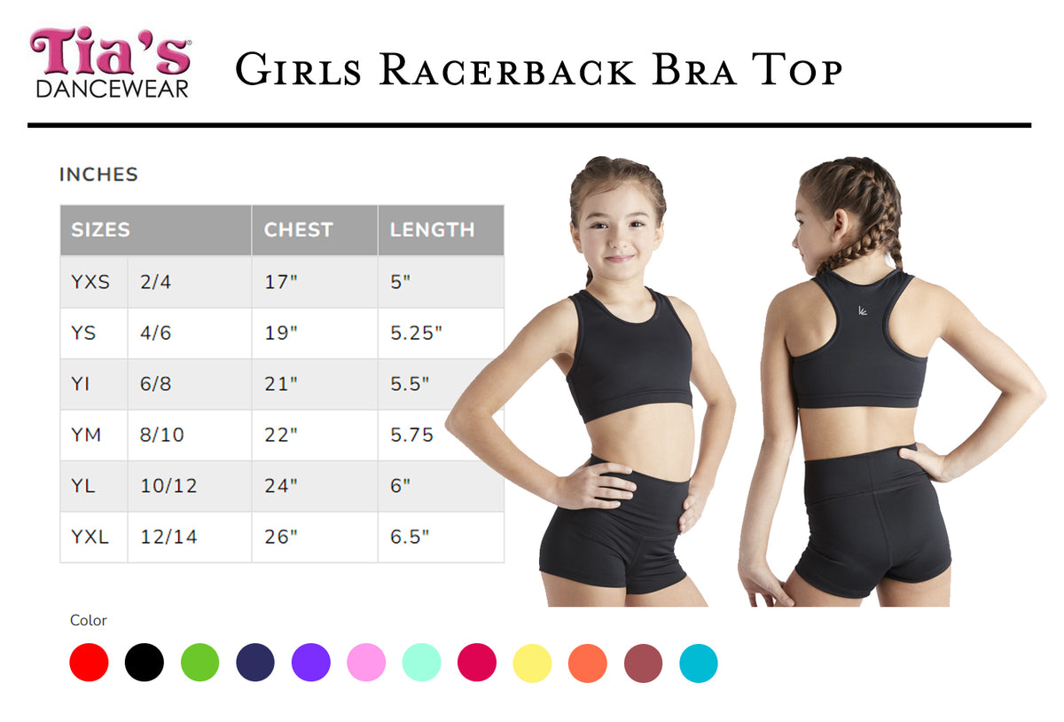 TMBDS Personalized DANCER Racerback Sports Bra - TURQUOISE – Tia's Dancewear
