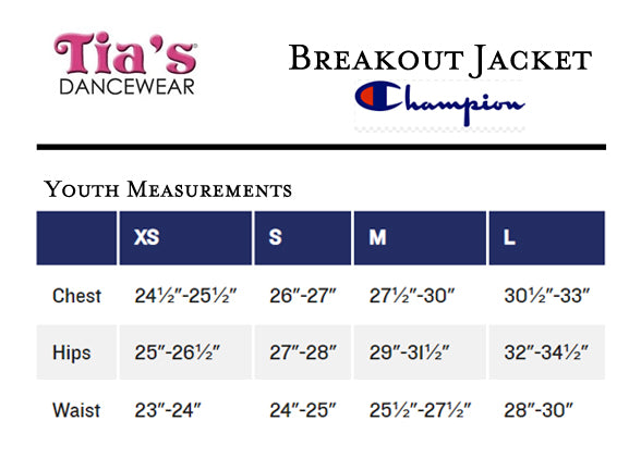 Champion sweater hotsell size chart youth