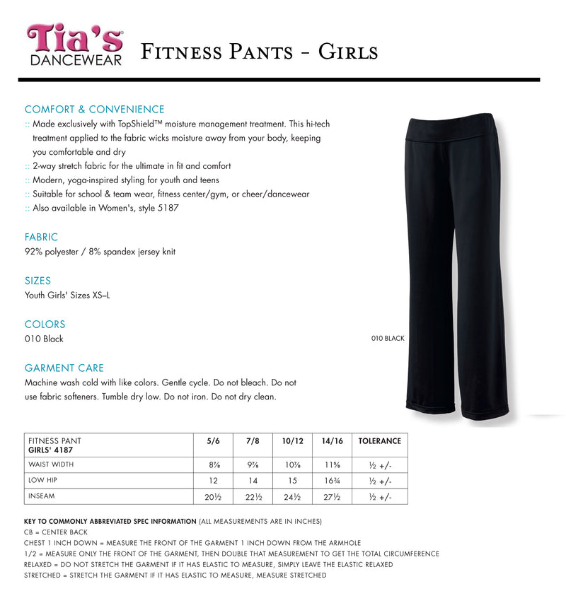 Fitness Pants - Girls
