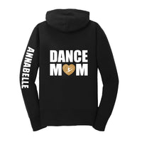 Dance Mom Heart Hoodie with Name Down Sleeve