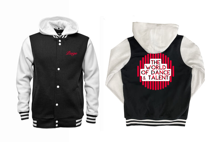 The World of Dance & Talent Varsity Jacket with Hood - Ladies